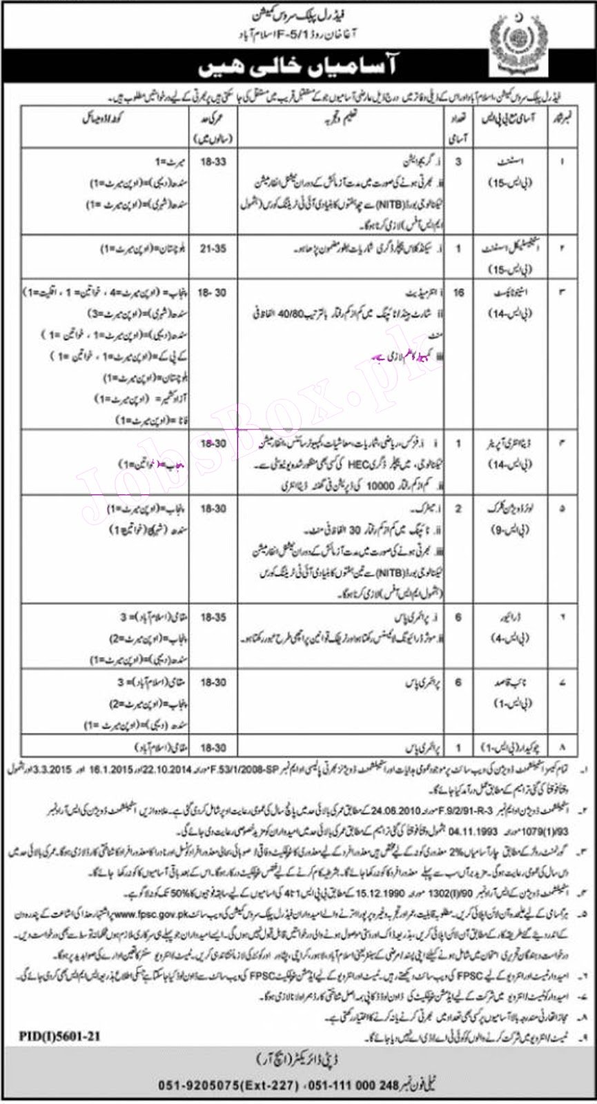 federal-public-service-commission-fpsc-jobs-2022-advertisement