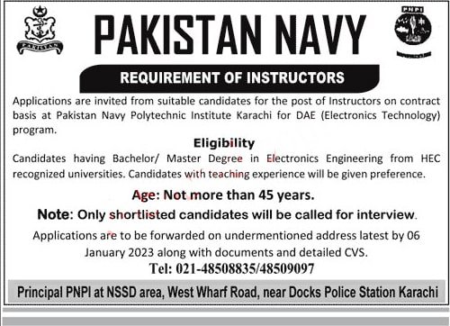 Latest Pak Navy Jobs 2022 | Join Pak Navy Online Registration