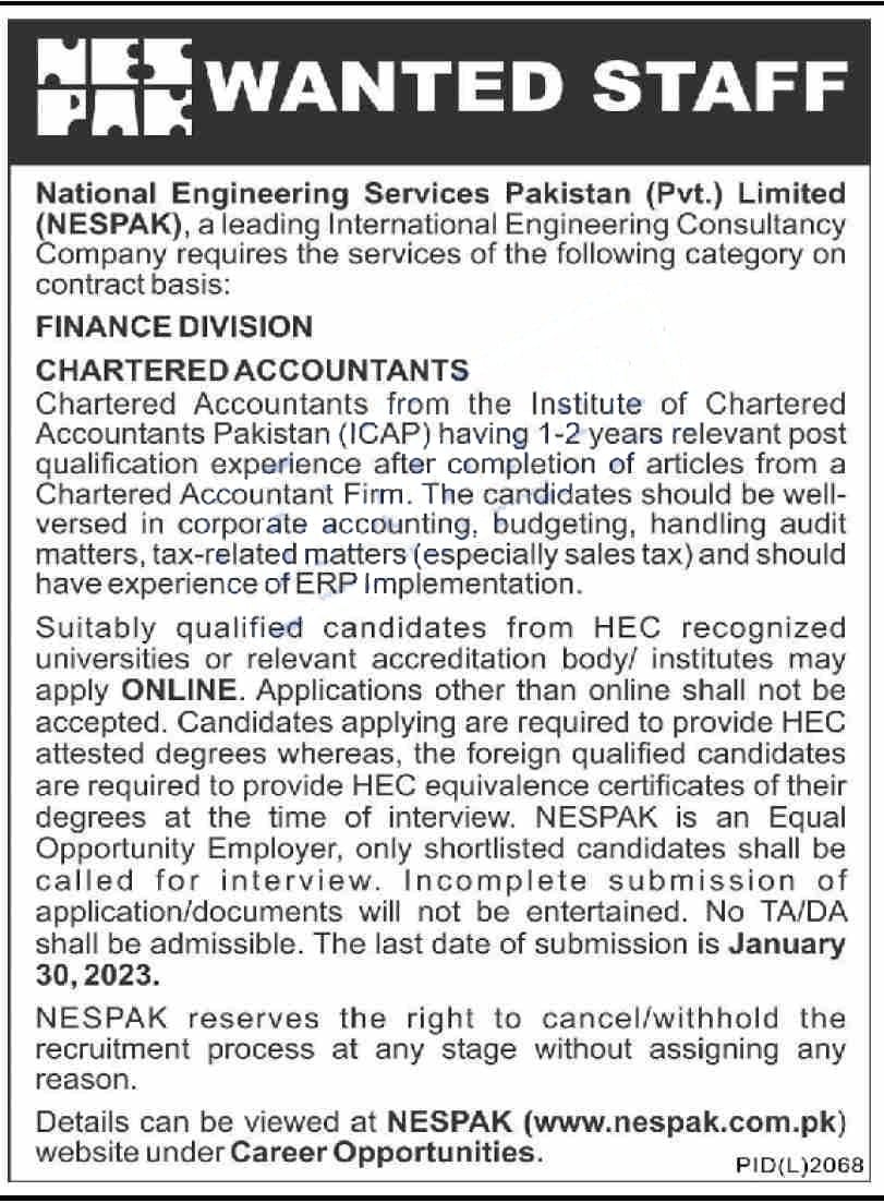 NESPAK jobs 2023 | National Engineering Services Pakistan Jobs