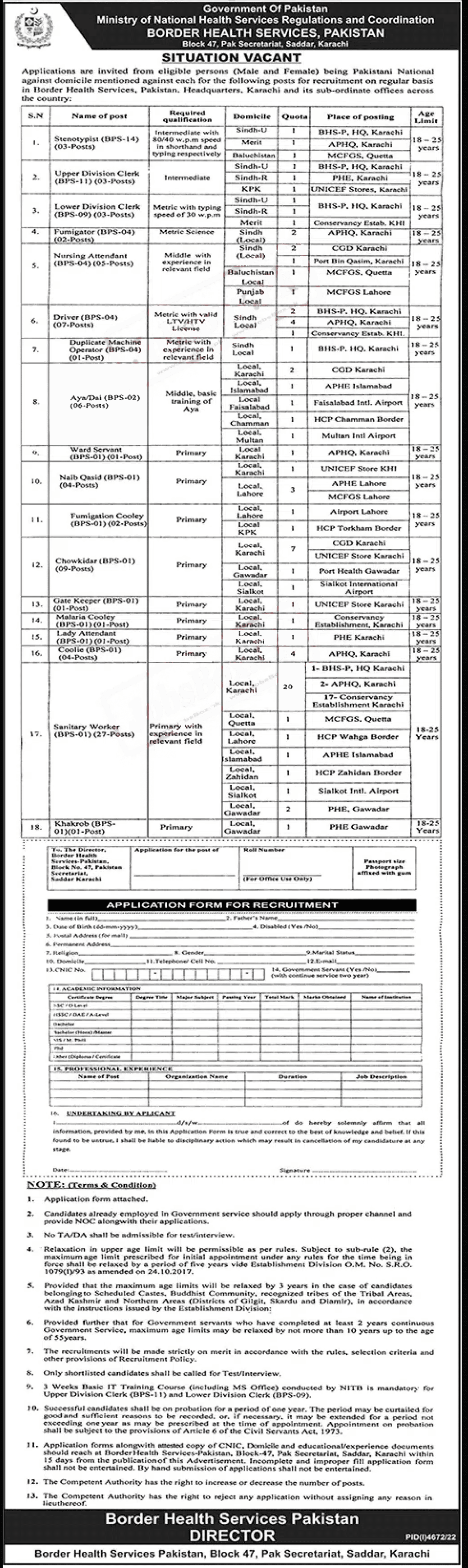 National Health Services Ministry Jobs 2023 | Online Submit Application Form