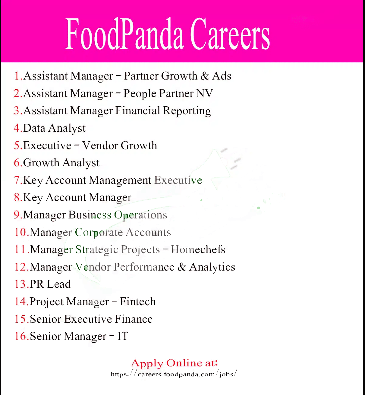 Food Panda Jobs 2023 | Submit Online Application