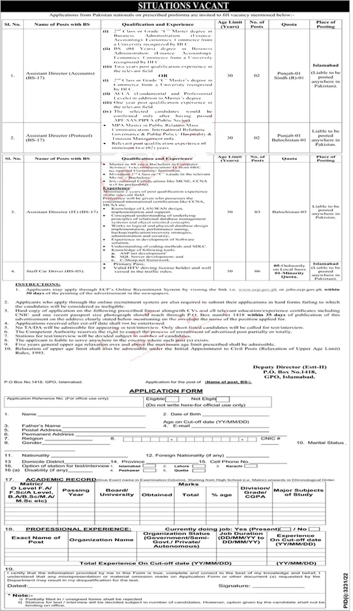 Latest ECP jobs 2023 | Election Commission of Pakistan jobs 