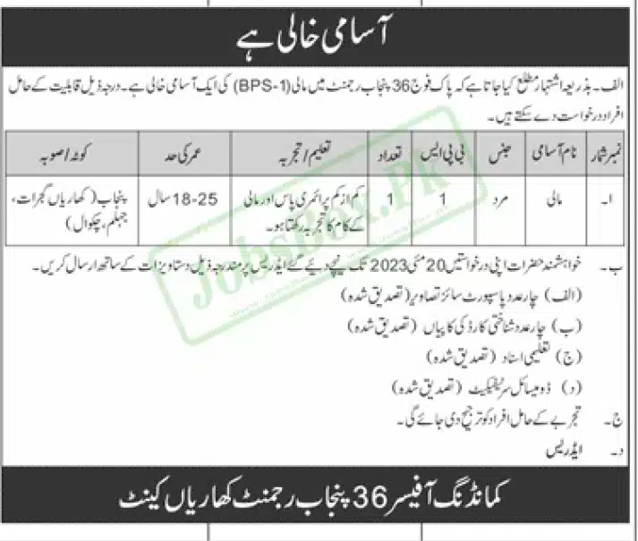 New Pak Army Civilian Jobs 2023 Advertisement