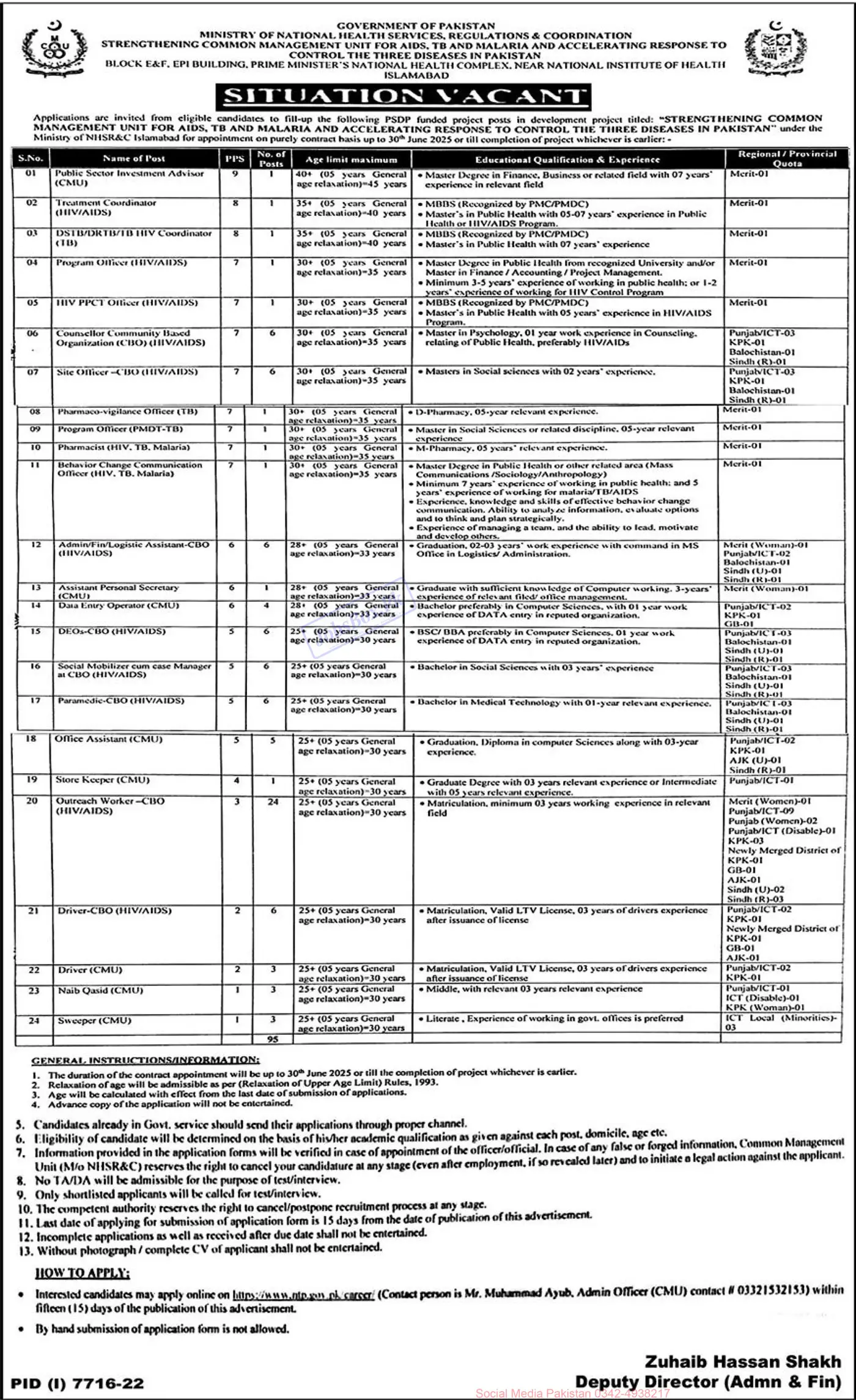 National Health Services Ministry Jobs 2023