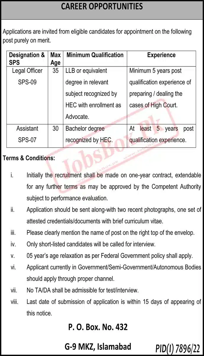 Latest PO Box No 432 Islamabad Jobs 2023 Apply Procedure and Details