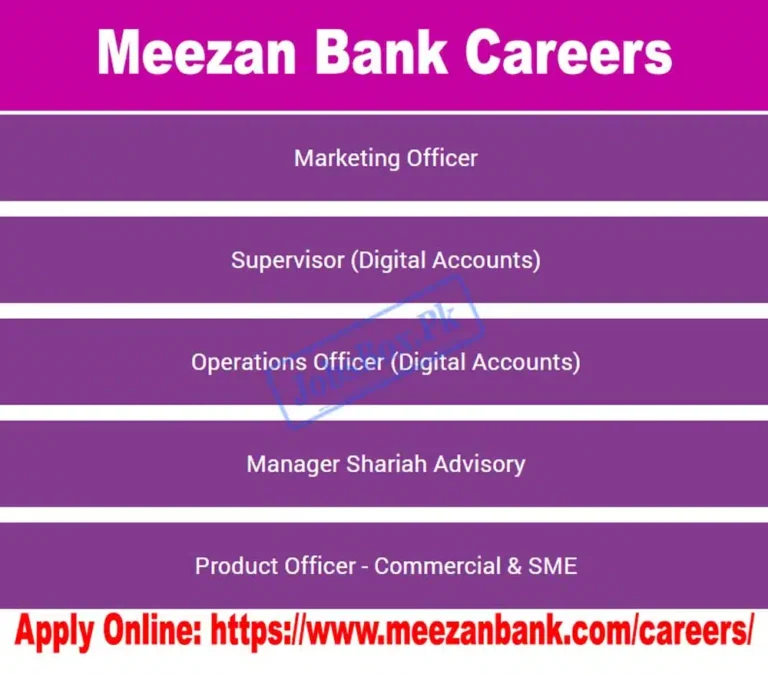 New Meezan Bank Jobs 2023 – Online Application at www.meezanbank.com