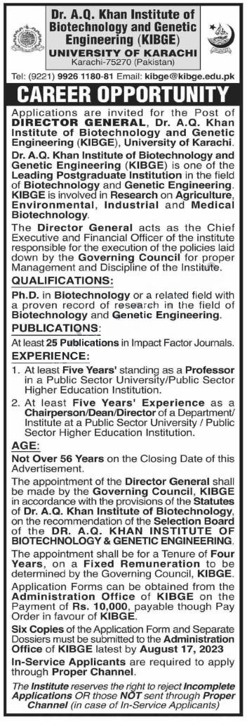 UOK Jobs 2023 | University of Karachi Jobs 