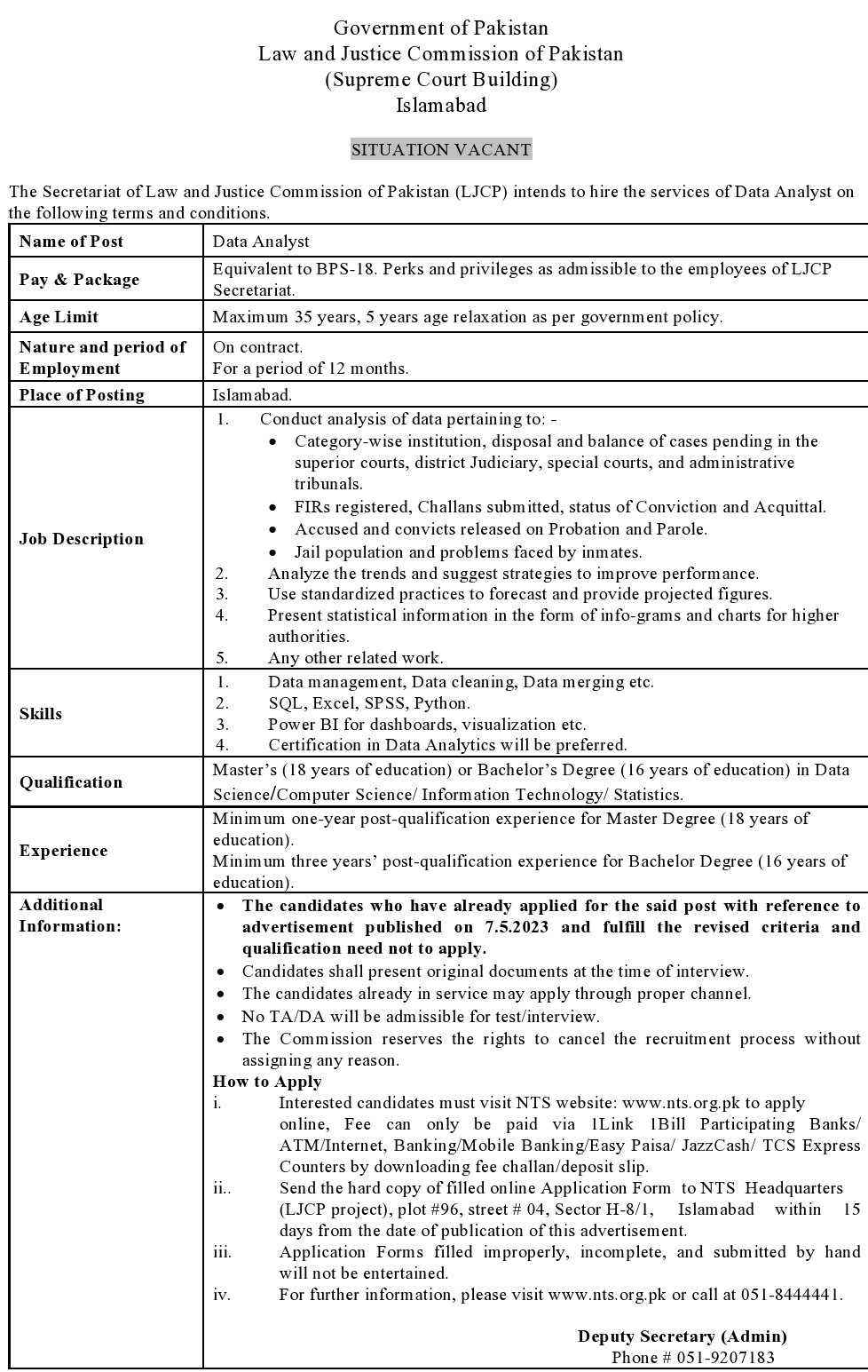 NTS Jobs 2023 for Male and Female – National Testing Service Jobs