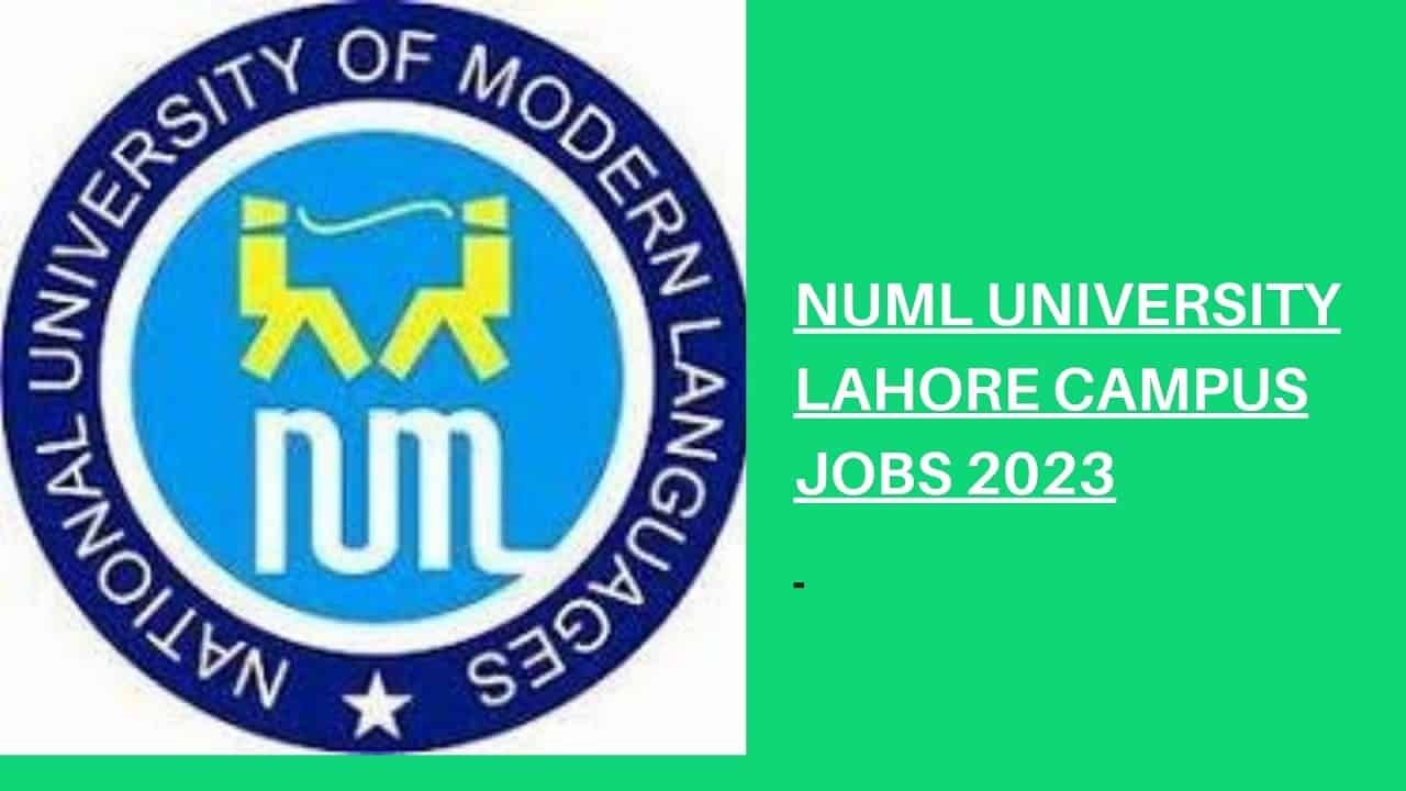 NUML University Lahore Campus Jobs 2023