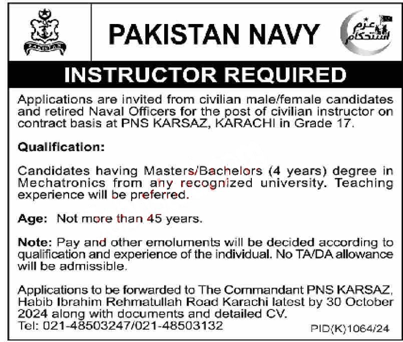 Join Pak Navy 2024 Online Registration Advertisement